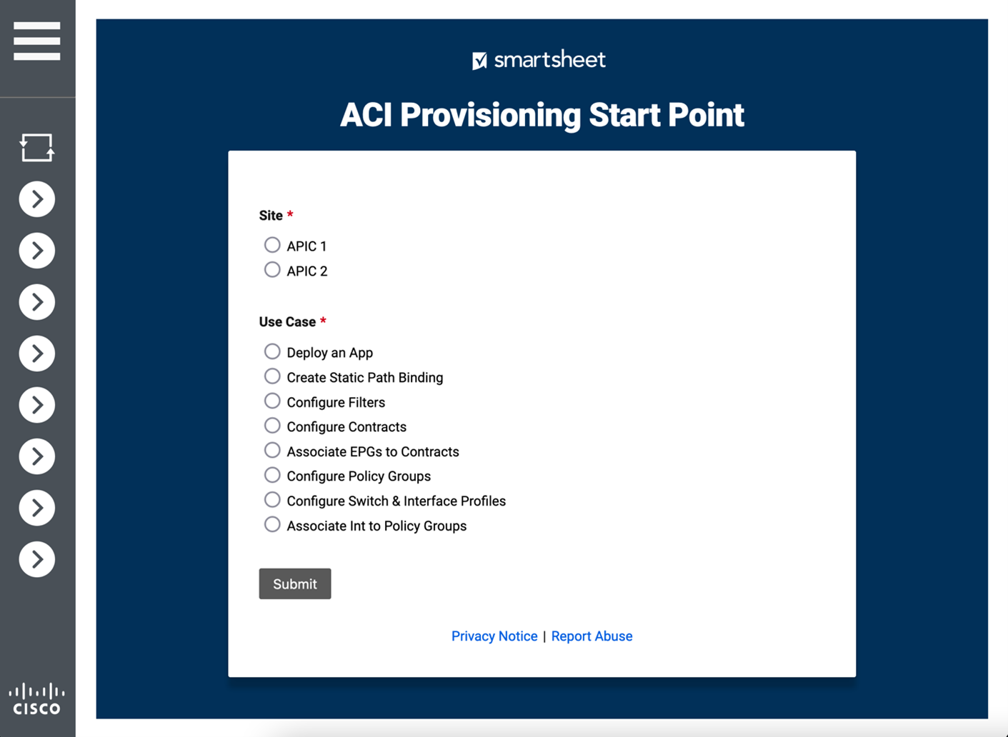 HOW EXACTLY TO Simplify Cisco ACI Administration with Smartsheet